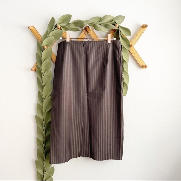 Escada Chocolate Brown Pin Striped Suit - Picture 10 of 12